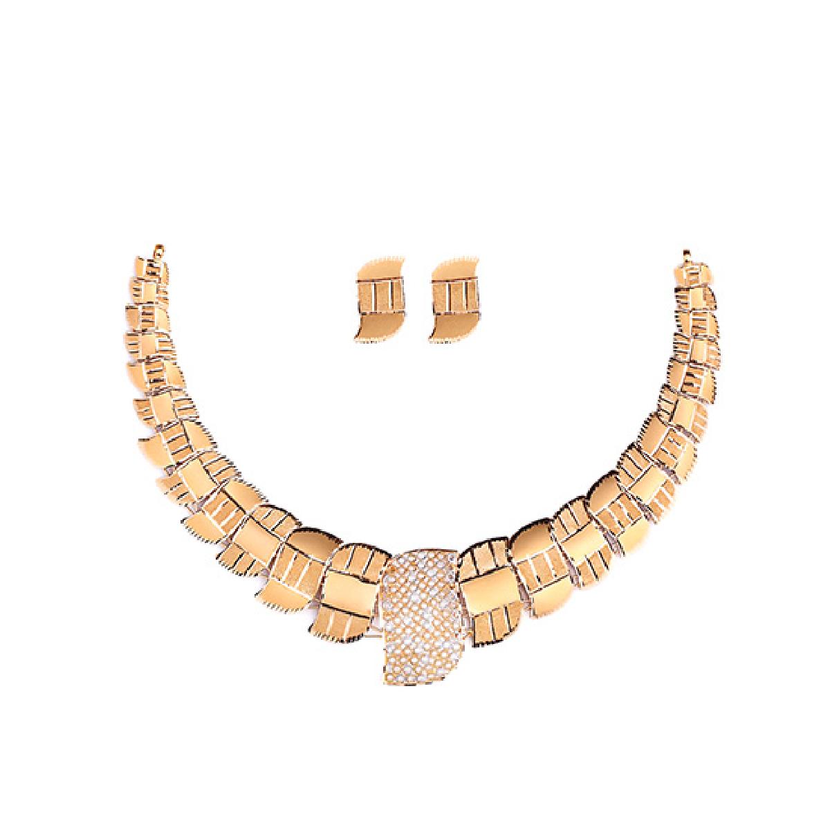 gold matt finish necklace