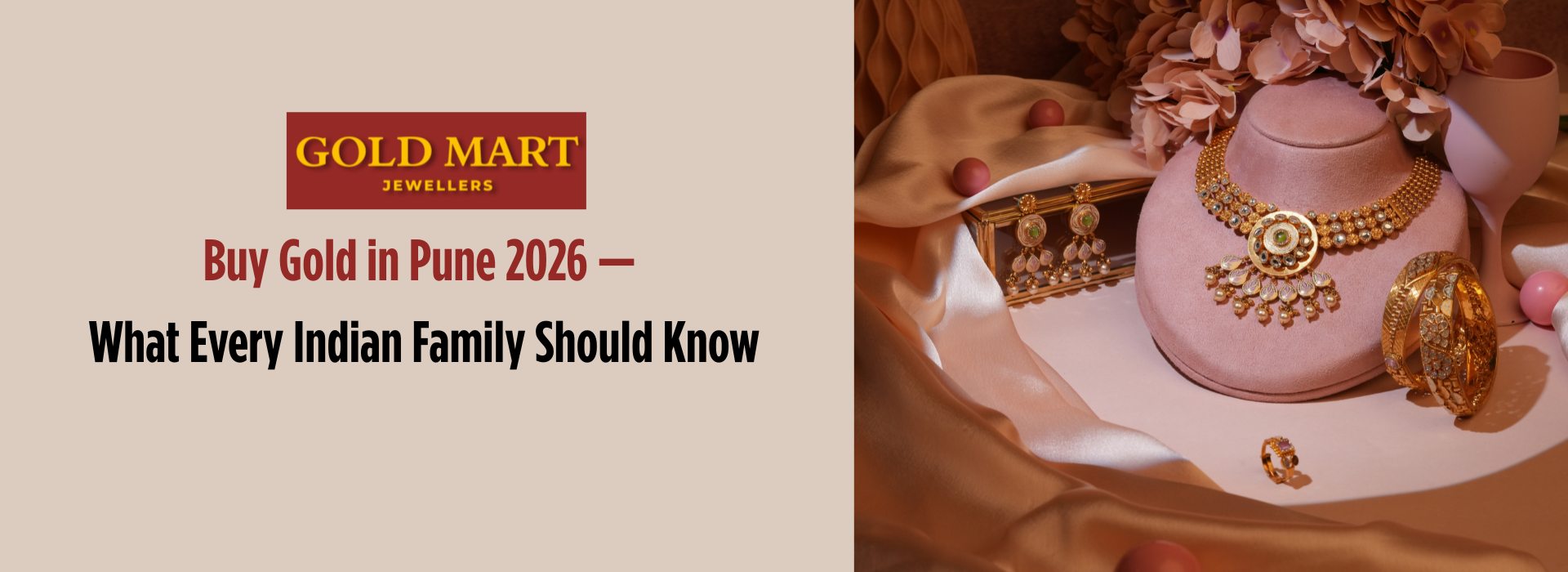 Buy gold in Pune 2026 — BIS hallmarked 22 karat gold necklace at Gold Mart Jewellers, Pune's most trusted jeweller since 2000