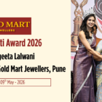 Smt. Sangeeta Lalwani receiving Bharat Ki Beti Award 2026 Gold Mart Jewellers Pune