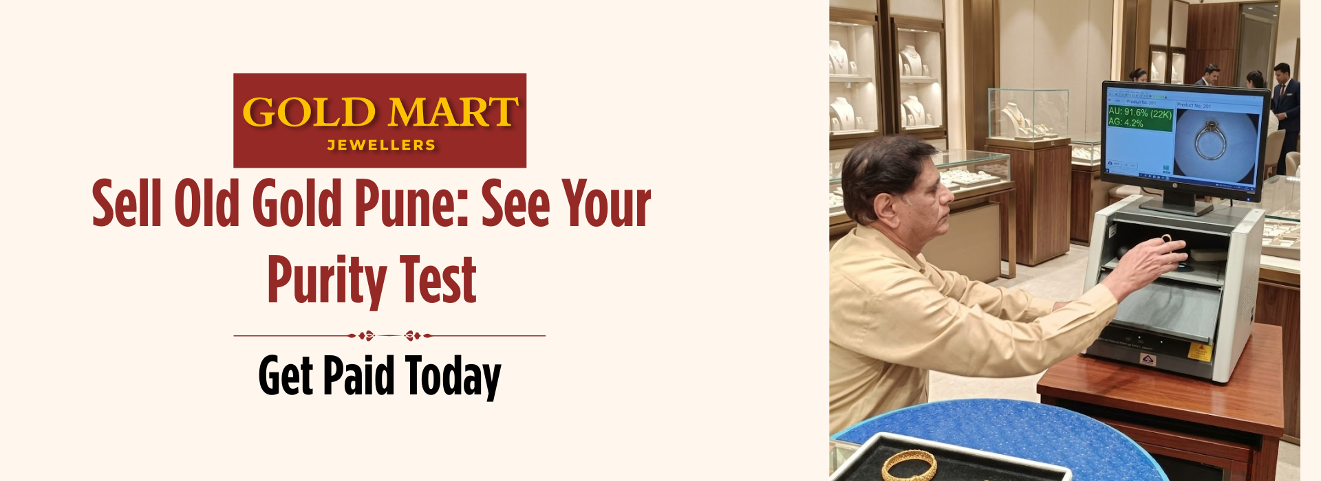 sell old gold Pune — live Karatometer purity test