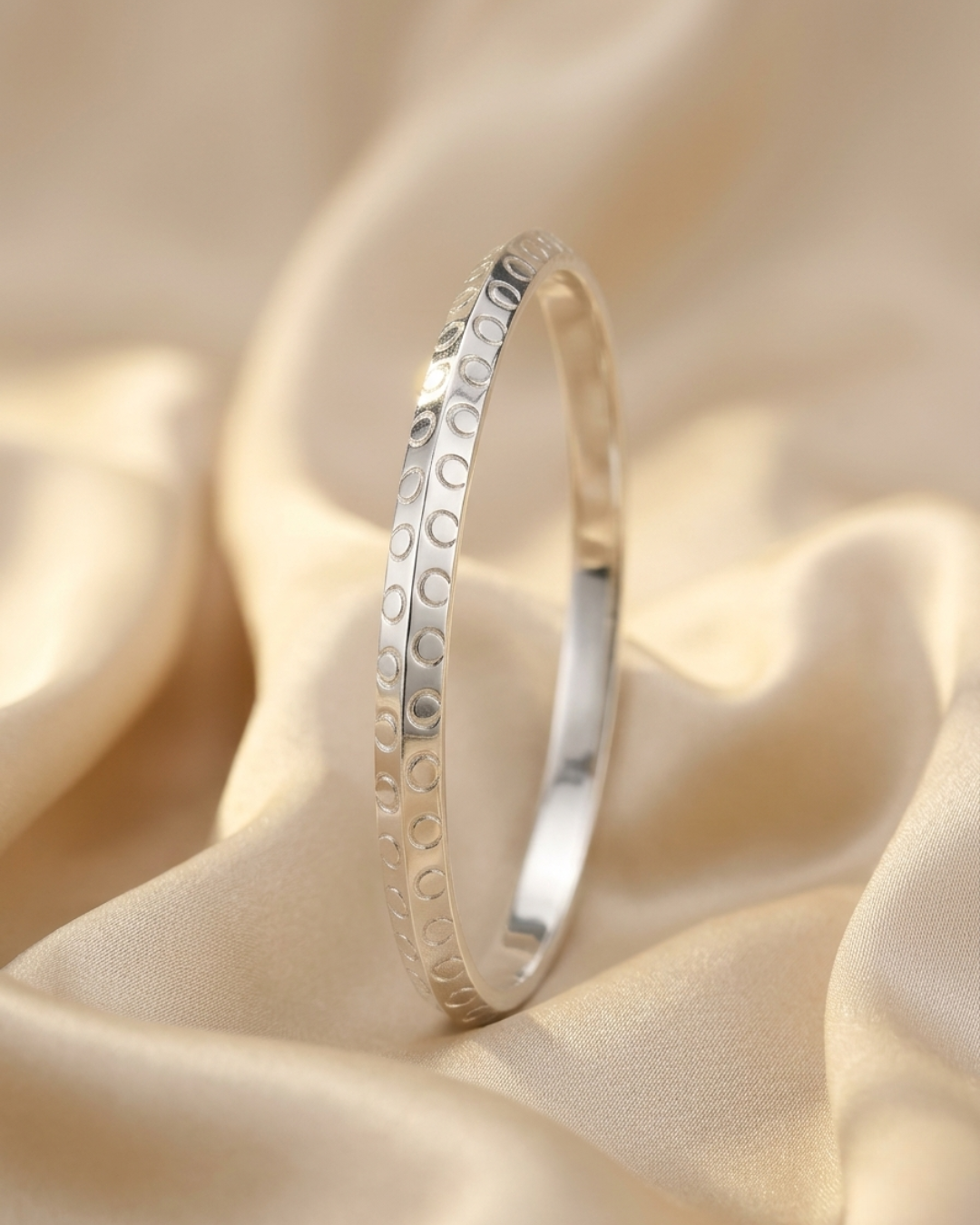 Silver Engraved Kada in Pune — Gold Mart Jewellers