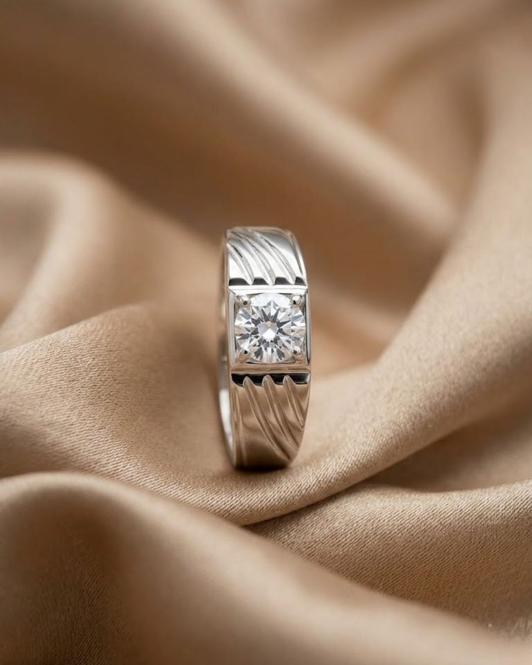 Silver Mens Solitaire Ring in Pune — Gold Mart Jewellers